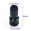 Hot 1pcs Drill Chuck Adapter Verbinder Replacement Drill Chuck Converter Accessory Konvertieren 1/2’’ Drive To 1/4’’ Hex Schwarz