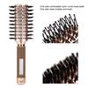 Double Sided Nylon Anti Static Hairdressing Comb Handheld Bristles Hair Styling Comb Gold