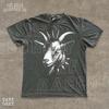 Punk Rock Ziegen Shirt Alternative Kleidung Vintage Goth T-Shirt Heavy Metal Top Grunge Ästhetik Abgenutztes T-Shirt für Herren Damen