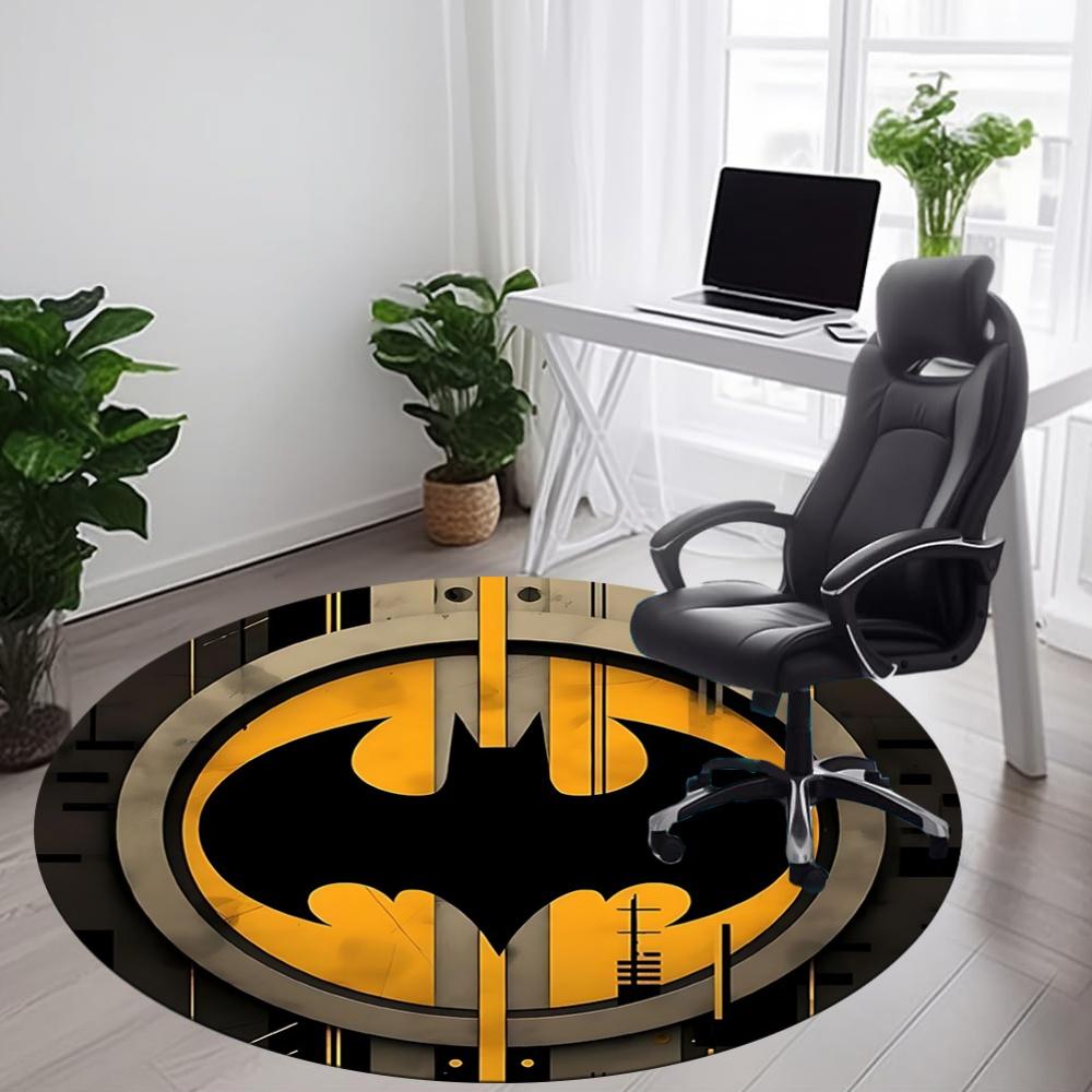 1pc Batman Office Round Area Rug, Under Office Chairs Bedroom Living Room Home Decor, Room Deco, Available in Various Sizes