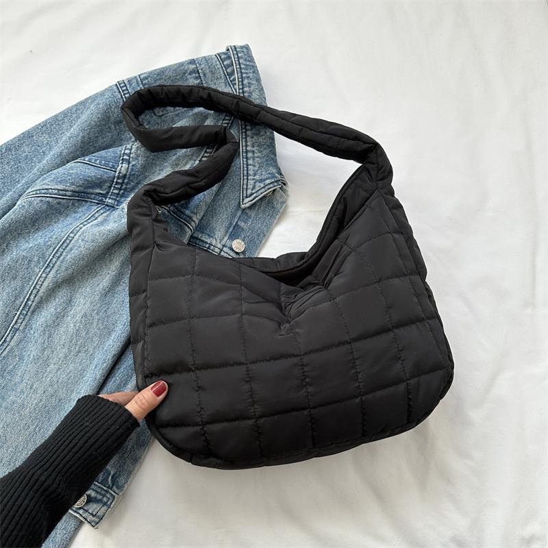 

Trendy Simple Diamond Pattern Crossbody Bag For Women Perfect For Commuting чёрный