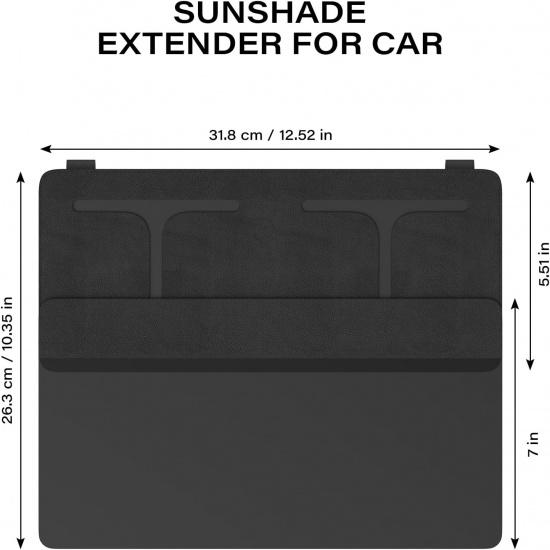 Polarized Car Sun Visor Extender, Upgraded Polarized Visor Extender Sun Blocker UV400, Universal Visor Extension For Car, Adjustable Sun Visor,