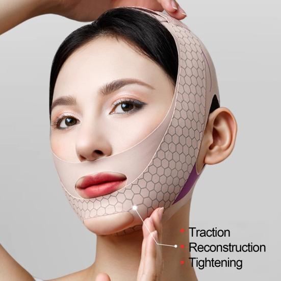 V-Linien-Lifting-Maske Kinnband für Frauen Gesichtsschlankheitsband Wiederverwendbare V-Linien-Maske Verhindert Erschlaffung Kiefermuskulaturtrainer