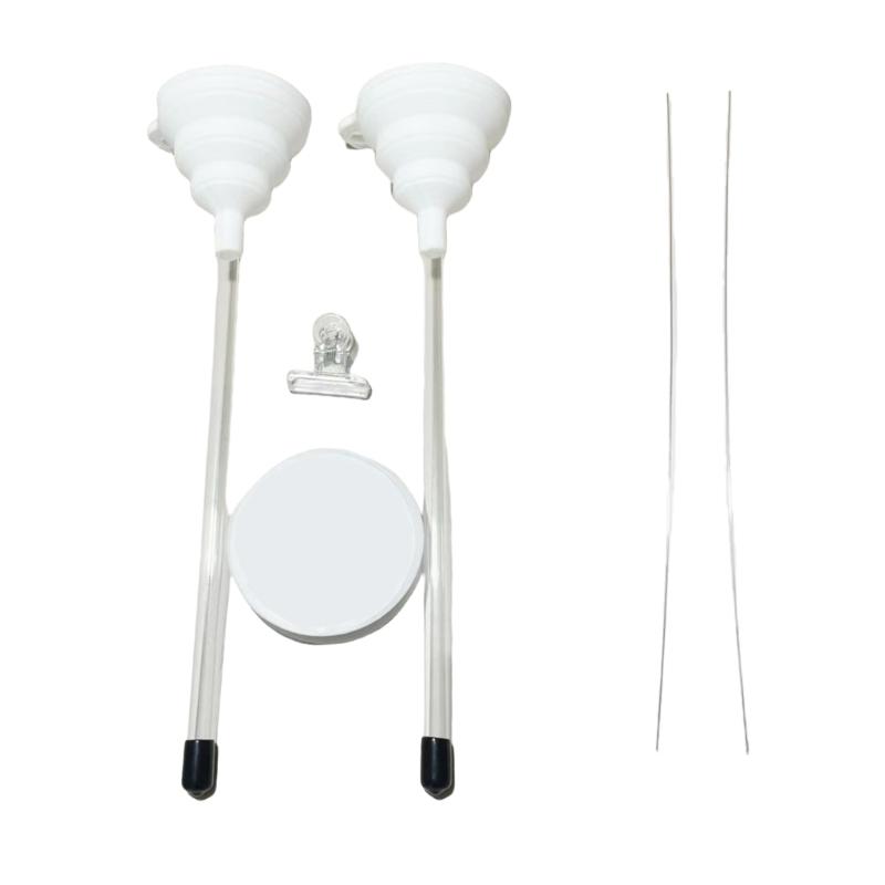 Beading Funnel Beading Tool for Clay Beads Jewelry Making with Beading Needle and Clip for Bracelets Necklace Making