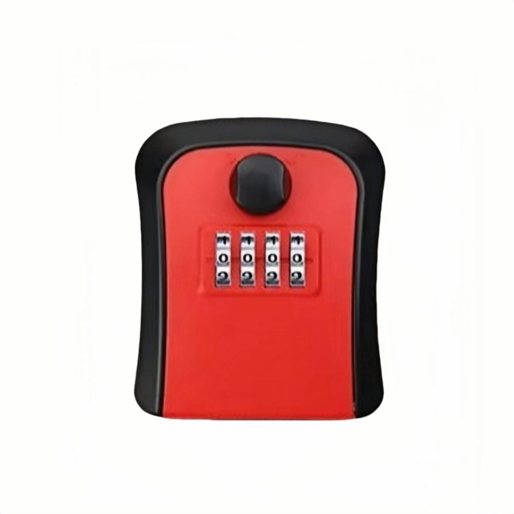 

Блокований поворотний регулятор Кейс для зберігання ключів 4-значний код Зовнішні ящики для ключів Новий парольний ящик для ключів Для зовнішнього використання червоний