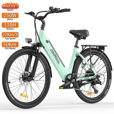 Electric Bicycle Hillmiles 26" 250W Motor City Ebike 36V 13AH Top Speed 32Km/h 7 Speed Load 120Kg MileCity 1