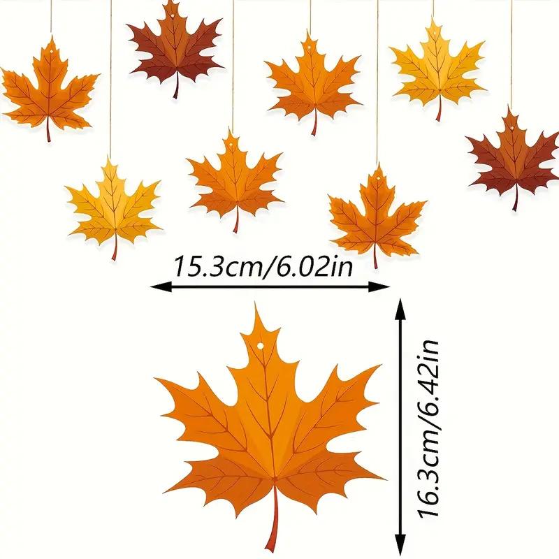 8 Stück Herbst Erntedank Ahornblatt Hängedekoration, Herbst Erntedank Anhänger, Hängedekoration