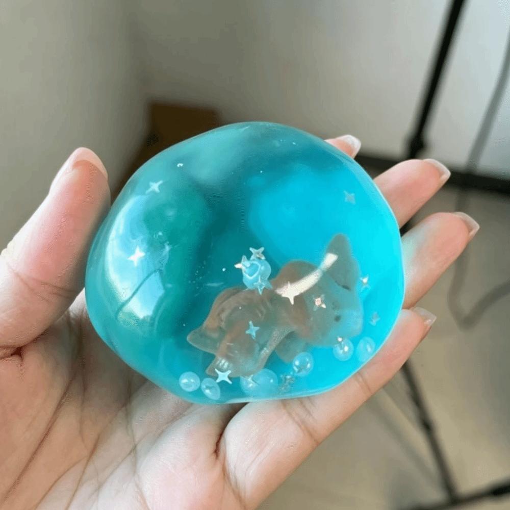 Transparent Goldfish Ball Fidget Toy Slow Rising Goldfish Ball Squeeze Toy Relief Toy