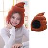 Diadema con Forma de Caca Sombrero de Felpa Gorra de Dibujos Animados con Orejeras Accesorios para Fotos de Cosplay de Halloween