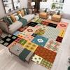 Colorful Diamond Circle Pattern Living Room Carpet Non Slip Large Rug Geometric Abstract Design Modern Home Decor Floor Mat
