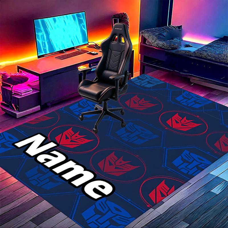 Custom Name Personalized American Science Print Carpet, Versatile Home Decor Rug, for Playroom, Apartment, Balcony, Entryway, Hallway Gift