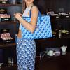 New MLB Synthetic Leather Tote Bag, Shopping Bag, Handbag Medium Women's Blue 3AORM042N-07BLS