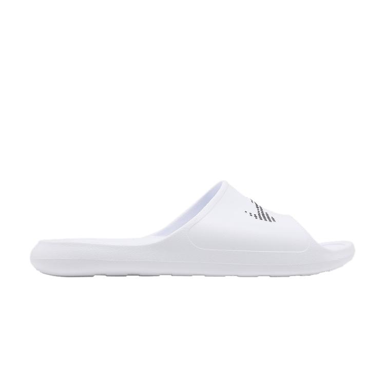Nike Victori One Shower Slide White Polka Dot Swoosh 40