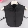 Linbaiway 18 Styles Female Chiffon Fake Collar for Women Blouse Shirt False Collar Ladies Lapel Detachable Collar Female Decor