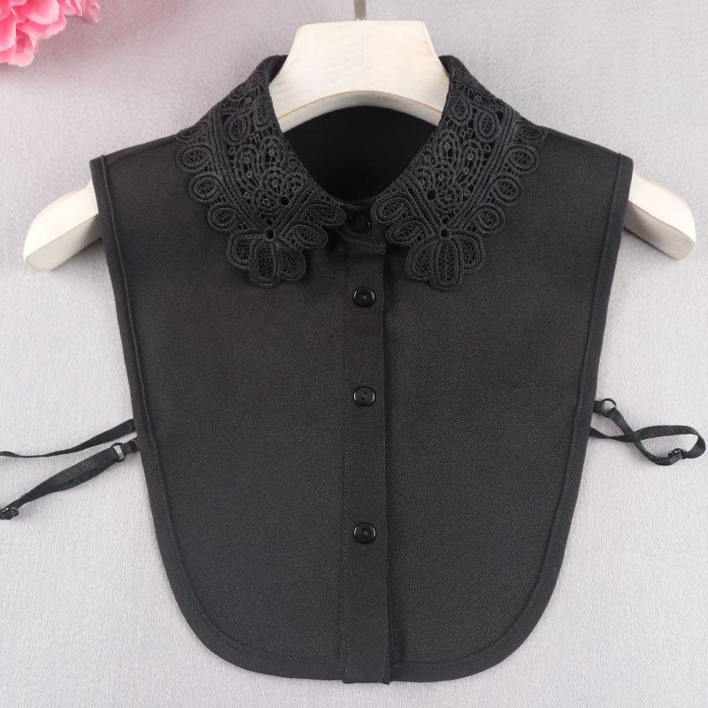 Linbaiway 18 Styles Female Chiffon Fake Collar for Women Blouse Shirt False Collar Ladies Lapel Detachable Collar Female Decor