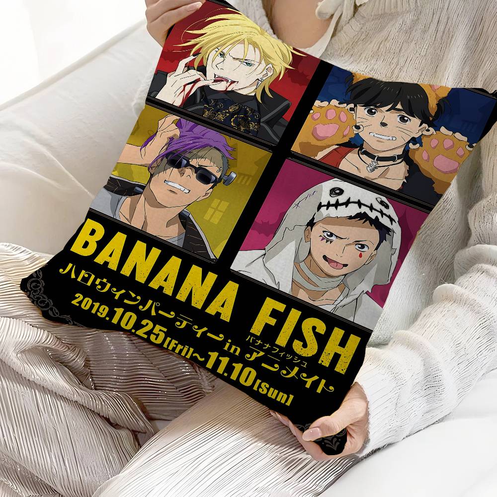Anime Banana Fish Pillow Gifts Home Office Furnishings Bedroom Sofa Car Cushion Cover Case 45x45cm