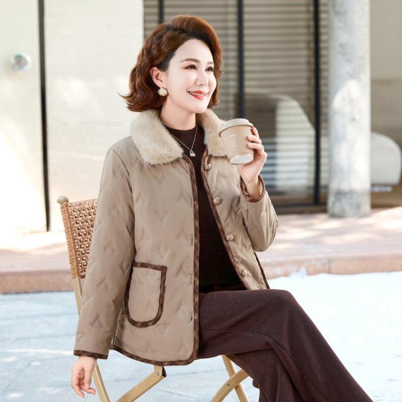 

Женская одежда на хлопковой подкладке, зимняя одежда на хлопковой подкладке, короткие куртки, новые теплые, набивные и утолщенные куртки на хлопковой подкладке. 5XL [recommended 150-80kg] хаки