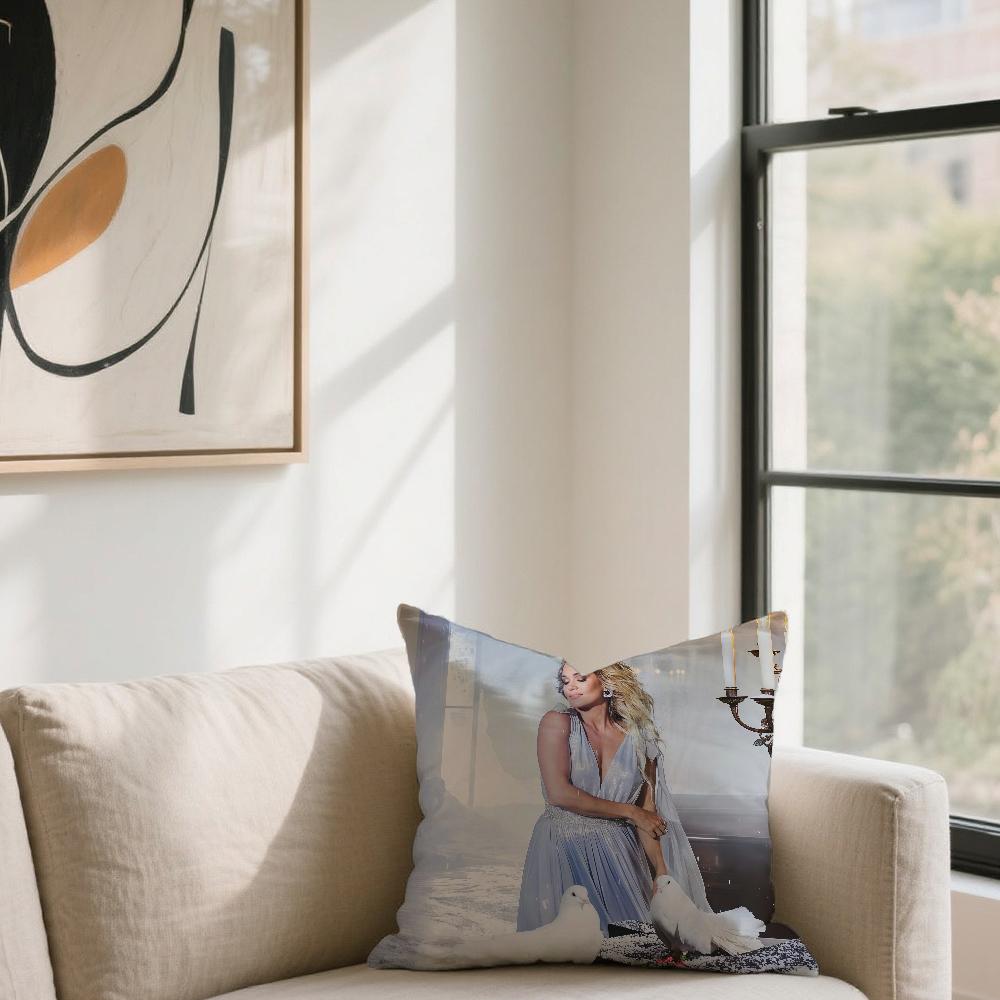 Singer C-Carrie Underwood cushion cover For Sofa Car Office Cafe Soft And Comfortable Double-Sided Printing Pillow Cover