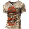 Summer Men's T Shirt 3D Printed American Top Short Sleeve Quick Dry Vintage T Shirt Men's O Neck Pullover Oversized Sportswear