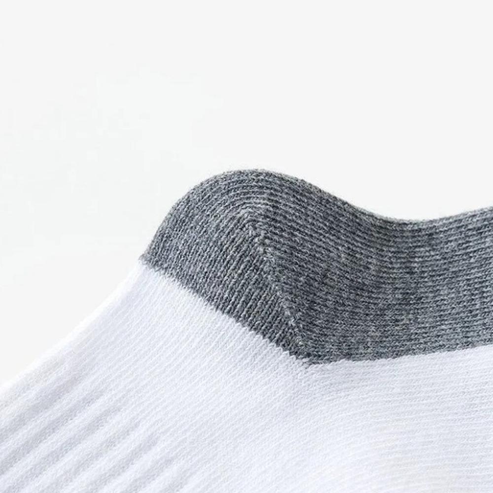 5 Pairs Two-color Kid Boys Anti-slipping Sock Breathable Student White Socks White Socks