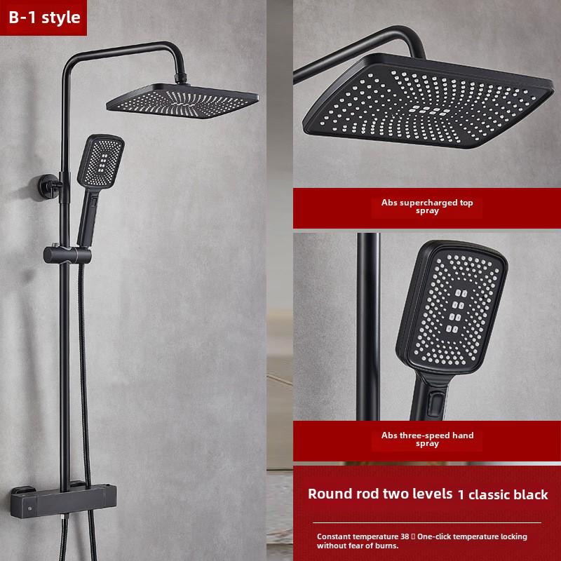 Thermostatic Shower Set with One-Touch Temp Lock & Boost Shower Head