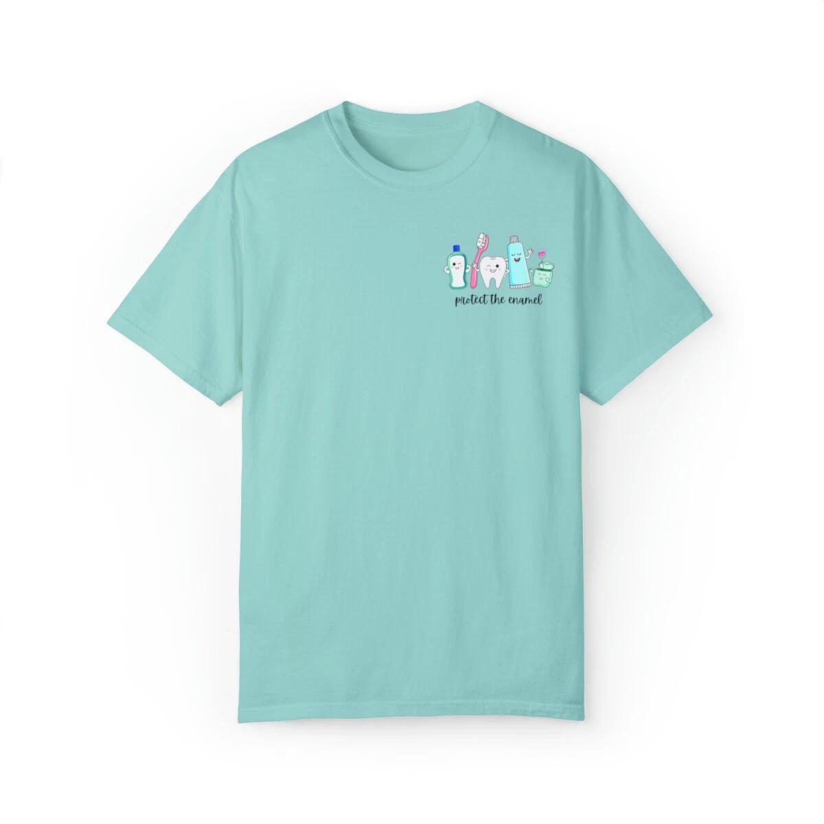 Protect the Enamel Dental Shirt, Dental Crew T-Shirt, Dentist Hygienist Tee XL