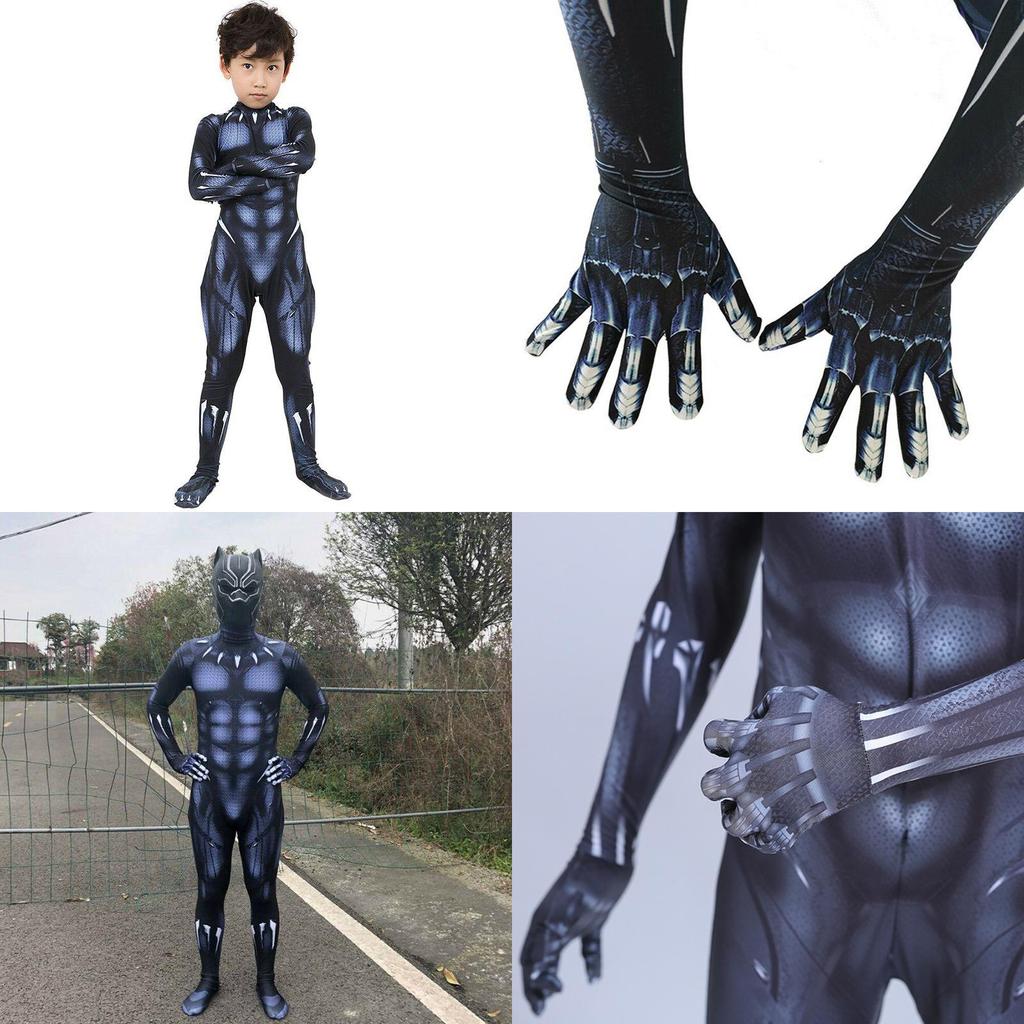 Authentic Black Panther Costume With Durable Spandex Lycra Fabric For Cosplay