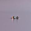 Natural Labradorite Tiny Studs, Sterling Silver Unique Everyday Small Studs Earrings, Healing Crystal Minimalist Cute Jewelry Gift for Women