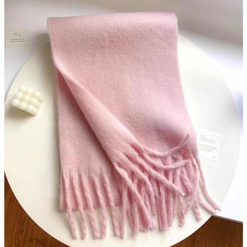 Cream sweet girl style extended scarf new autumn and winter imitation cashmere fluffy versatile fashion warm scarf