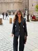 2025 Chic European & American Cross-Border Denim Suit: Elegant Lapel Waist-Cinching Slimming Three-Piece Set