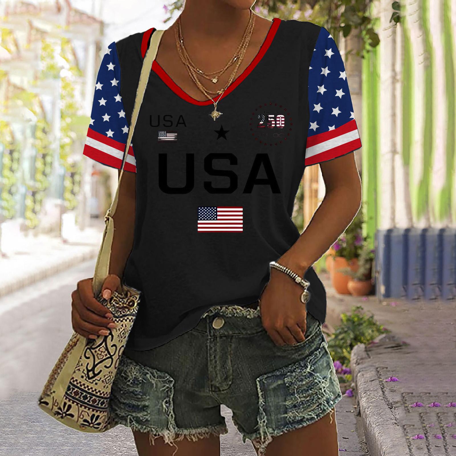 

Women s Casual Printed Round Neck Pullover Short Sleeve Top M Темно-синій