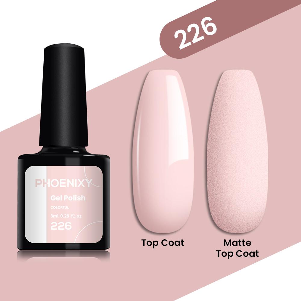PHOENIXY 1 lahvičky/sada Nude Glitter Gel Lak na nehty Lak s leskem Soak Off UV LED manikúra na nehty