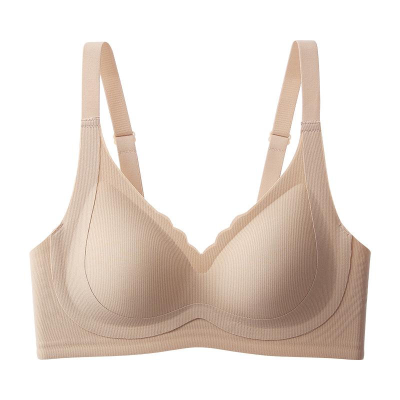 

Jelly strip, pull-up support, soft support, adjustable breast closure, anti-sagging bra, gathering, no steel ring bra m 34/75abc (recommended 40-50kg )