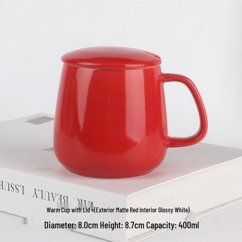 Matte Ceramic Coffee Mug Set with Lid and Spoon
