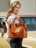 Women's Genuine Leather Large Capacity Crossbody Tote Bag - Top Layer Cowhide, New Style, High-End Shoulder Handbag for Commuting.