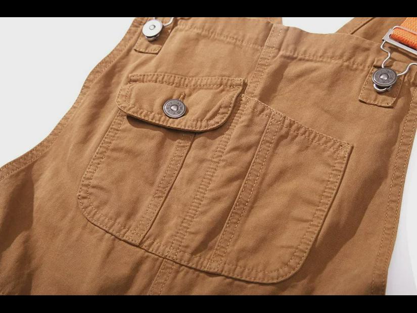 Men's Ripped Retro Denim Jumpsuit: Loose, Trending, and Versatile Casual Overalls.