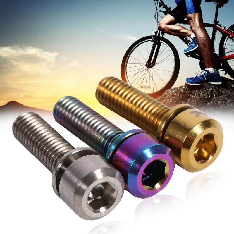 6pcs Bicycle Stem Bolts M5 Stainless Steel Bolt For MTB Screw With Washers Set