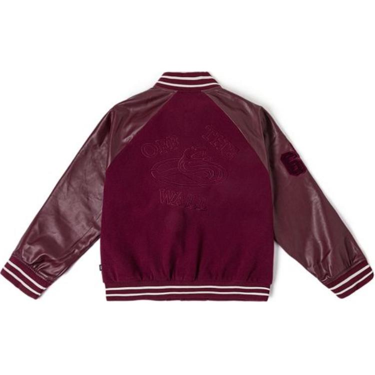 Vans Casual Comfortable American Vintage College Style Jacket Men Jackets Burgundy VN000NDW4QU