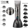 Hatteker Cordless Electric Hair Trimmer LED Beard Trimmer Grooming Set for and Professional Clipper/Trimmer/Hair - Rechargeable, Washable, Light,