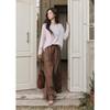 Women's Tencel Linen Retro High-Waist Wide-Leg Pants