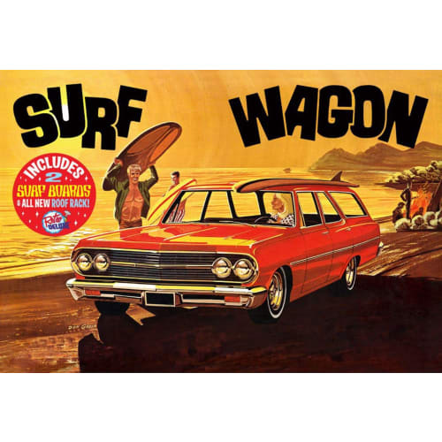 AMT 1/25 Scale 1965 Chevy Chevelle Surf Wagon Plastic Model Kit (AMT1131)