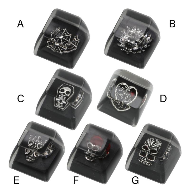 Artisans Dark Series Resins Keycaps With Glowing Effect AntiWear Key Top For Mechanical Keyboards