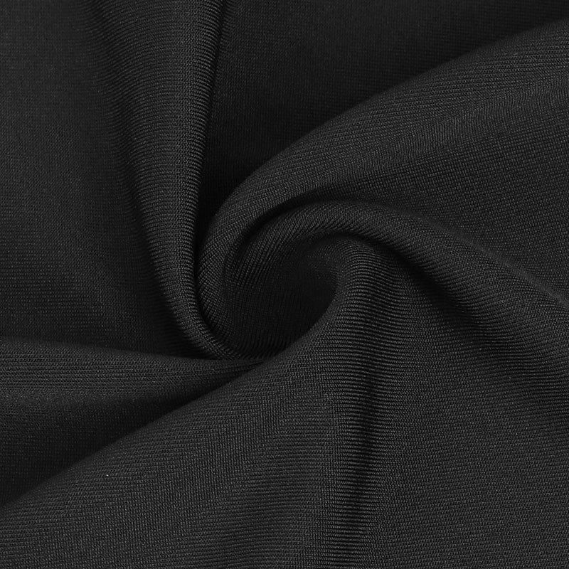New Women's High Waist Black Straight Wide Leg Pants, Polyester Blend Patchwork Lightweight Trousers for Office & Street Fashion