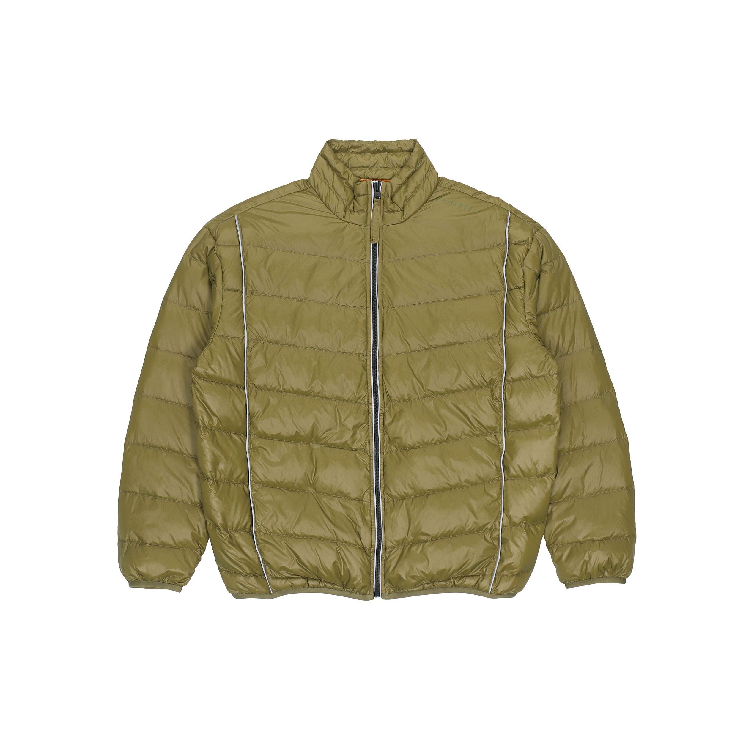 Converse Stand Collar Light Puffer Jacket Asia Sizing Olive Green Men s 10020671-A02 XXXL