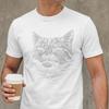 Cat Smoking Cigarette Funny Meme Tshirts Unisex Unique Cotton Tee Shirt Crewneck Short Sleeve T Shirts Summer Clothing