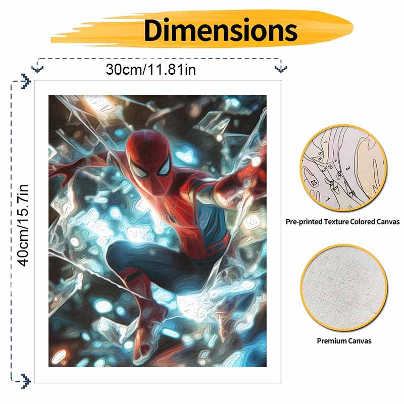 Disney Spiderman Oil Painting Kit Canvas DIY Home Decor Gift