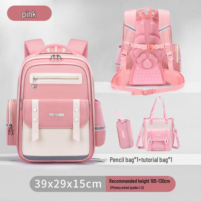 Capybara Oxford Spine-Support Backpack for Grades 1-6: Boys & Girls School Bag