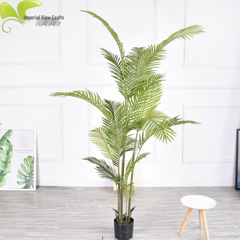 Artificial Fan Palm and Bamboo Floor-Standing Garden Decoration for Photography