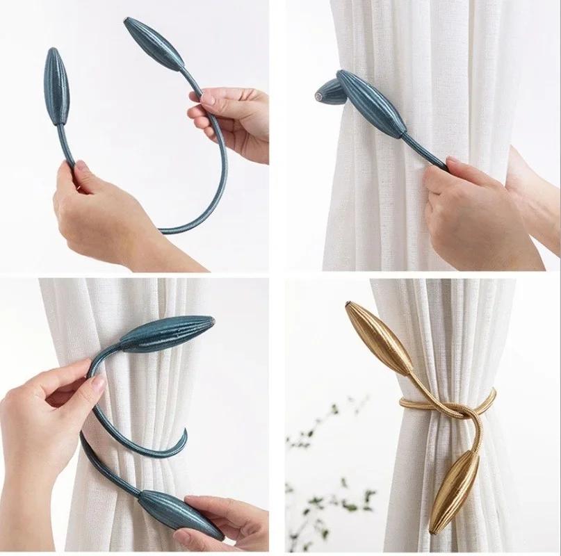 2024 Novo Clipe de Cortina Suportes de Cortina Fivela de Amarração Clipes Fivela de Bola Pendurada Amarração Acessórios de Cortina Decoração de Casa de Natal