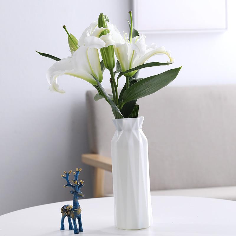 1pcs Modern Flower Vase Plastic Creative Flower Pot Arrangement Container Kitchen Living Bedroom Home Decoration Ornament